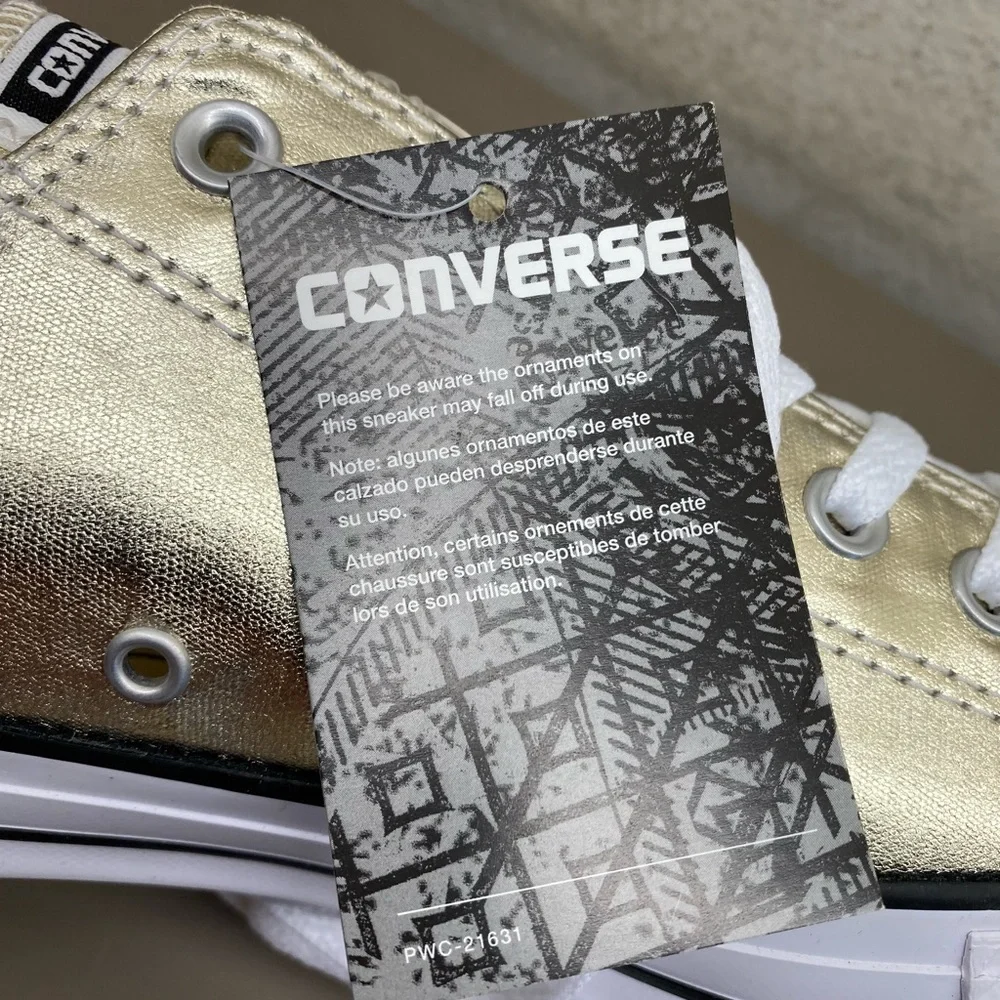 New Unisex Converse All Star CTAS Ox Light Gold/White 153181F Men 11/Women 13 - Picture 5 of 5